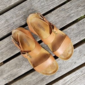 Michael Kors Comfy Leather Buckle Sandals